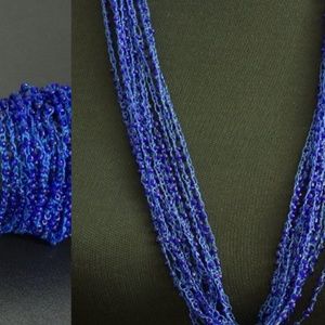 NWT Blue Beaded Multi Strand Bracelet and Necklace